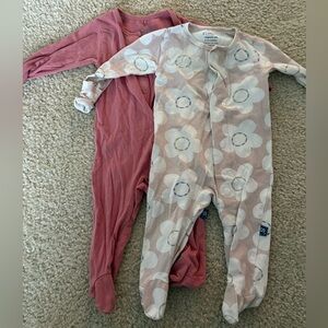Magnetic Me Pink and Floral Baby Footies